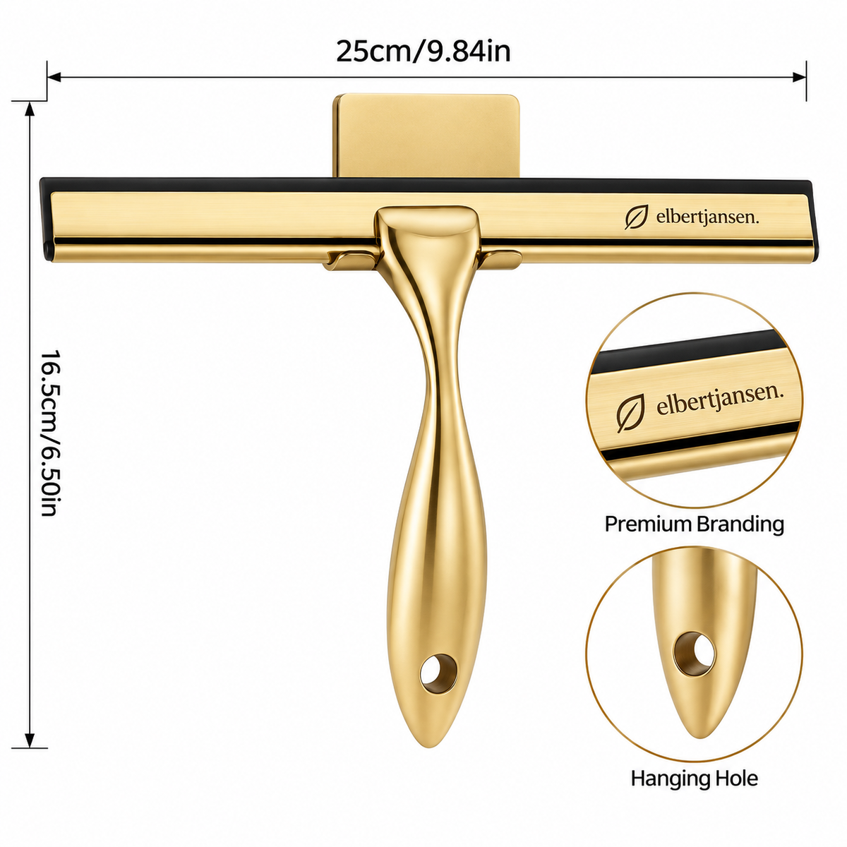 Elbertjansen Gold Bathroom Squeegee